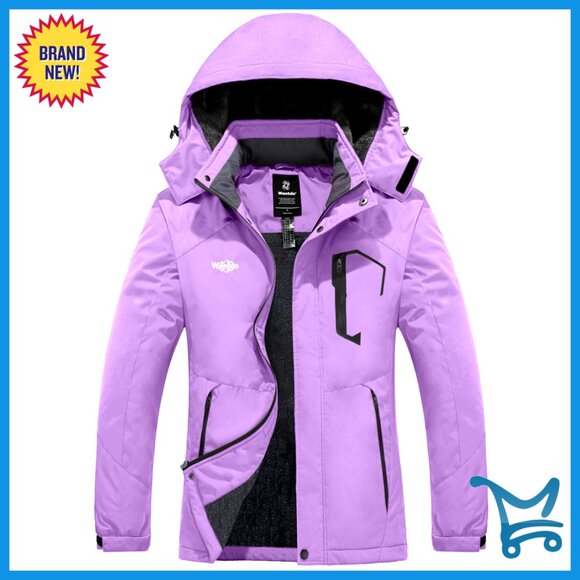 Waterproof Ski Jacket Windproof Warm Winter Snow Coat Oversized Fit